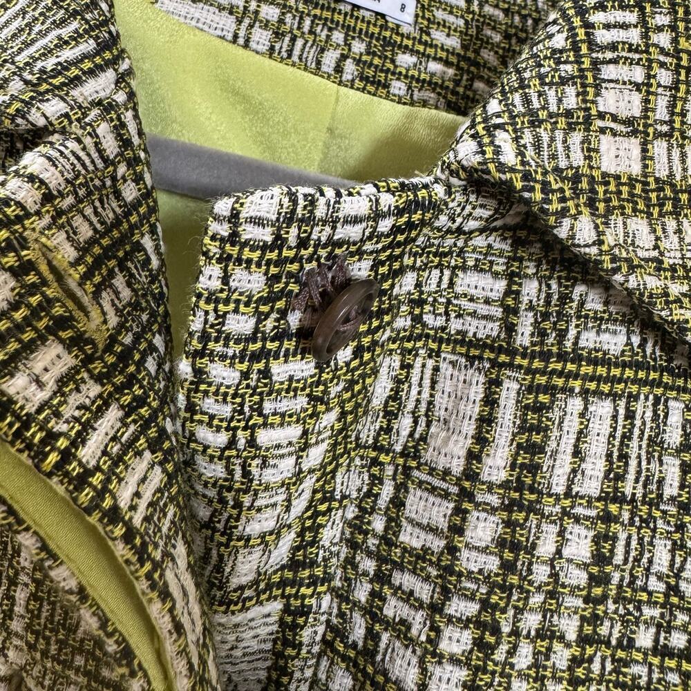 Jason Wu Sleeveless Tweed A-Line Minidress Green Size 8 - Picture 11 of 11